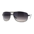 thumbnail image 1 of Mens Metal Rim Rectangle Sport Pilots Sunglasses Black Smoke, 1 of 4
