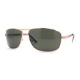 thumbnail image 1 of Mens Metal Rim Rectangle Sport Pilots Sunglasses Gold Green, 1 of 4