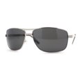 thumbnail image 1 of Mens Metal Rim Rectangle Sport Pilots Sunglasses Silver Black, 1 of 4