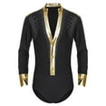 thumbnail image 1 of Mens Metallic Shiny Rhinestones Latin Tuxedo Leotard Bodysuit Gymnastics Figure Skating Samba Ballroom Jazz Dance Body Tops, 1 of 7