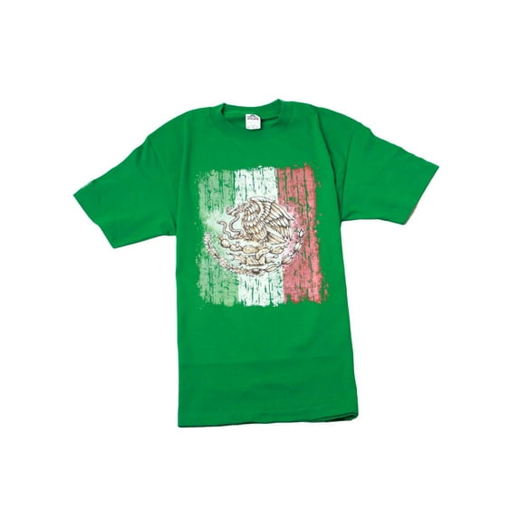 Mens Mexican Flag Green T Shirt- XX Large