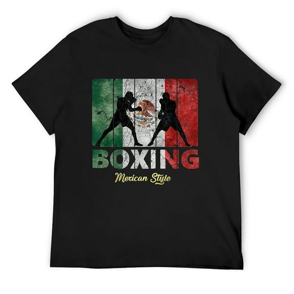 Mens Mexican Vintage style boxing Great Boxing T-Shirt Black 4X-Large