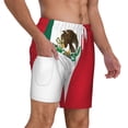 thumbnail image 1 of Mens Mexico Flag 2 in 1 Quick Dry Swim Trunks with Compression Liner Beach Shorts, 1 of 6