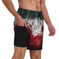 thumbnail image 1 of Mens Mexico Flag 2 in 1 Quick Dry Swim Trunks with Compression Liner Beach Shorts, 1 of 6