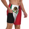 thumbnail image 1 of Mens Mexico Flag 2 in 1 Quick Dry Swim Trunks with Compression Liner Beach Shorts, 1 of 6