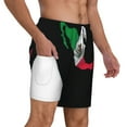 thumbnail image 1 of Mens Mexico Flag Map Swimming Trunks with Compression Liner Beach Quick Dry Swim Shorts, 1 of 6