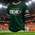 thumbnail image 1 of Mens Mexico Soccer Shirts Football Fans Crewneck Short Sleeve T Shirt Casual Summer Graphic Tee Tops L, 1 of 3