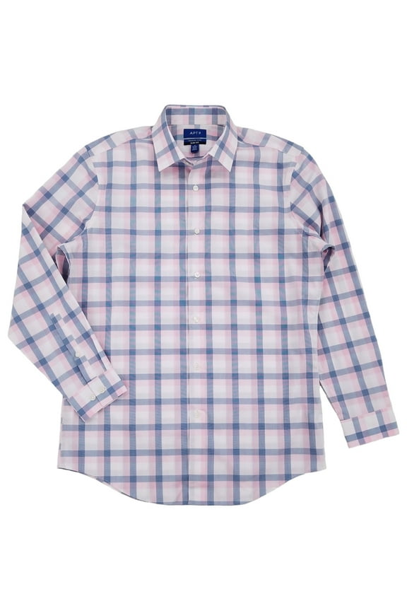 Mens Miami Pink Premier Flex Slim Fit Long Sleeve Dress Shirt Medium 15-15.5