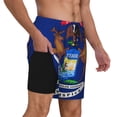 thumbnail image 1 of Mens Michigan Flag 2 in 1 Quick Dry Swim Trunks with Compression Liner Beach Shorts, 1 of 6