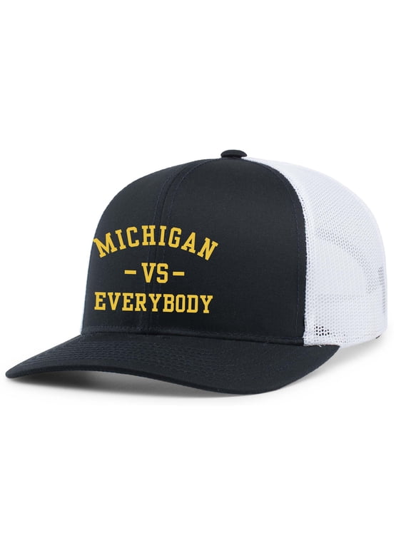 Mens Michigan Hat Michigan Vs. Everybody Football Mesh Back Trucker Hat