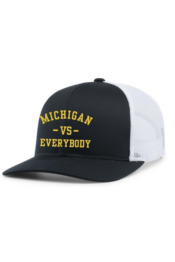 Mens Michigan Hat Michigan Vs. Everybody Football Mesh Back Trucker Hat