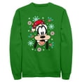 thumbnail image 1 of Mens Mickey & Friends Christmas Hat Ornaments Goofy Portrait Sweatshirt, 1 of 5