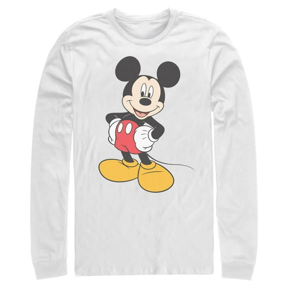 Mens Mickey & Friends Classic Glove Pose Long Sleeve Shirt