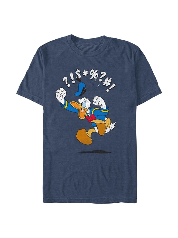 Mens Mickey & Friends Donald Duck Angry Jump T Shirt