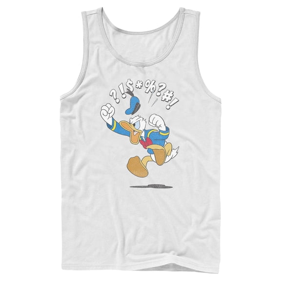 Mens Mickey & Friends Donald Duck Angry Jump Tank Top