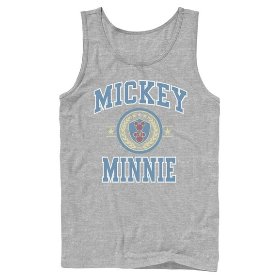 Mens Mickey & Friends Duo College Badge Tank Top