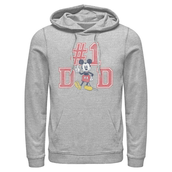 Mens Mickey & Friends Father's Day Mousey #1 Dad Lightweight Hoodie