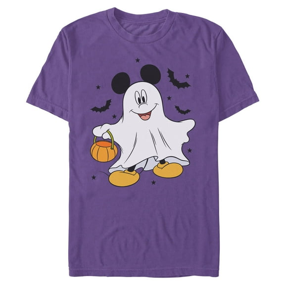 Mens Mickey & Friends Ghost Costume Trick or Treating Basket T Shirt