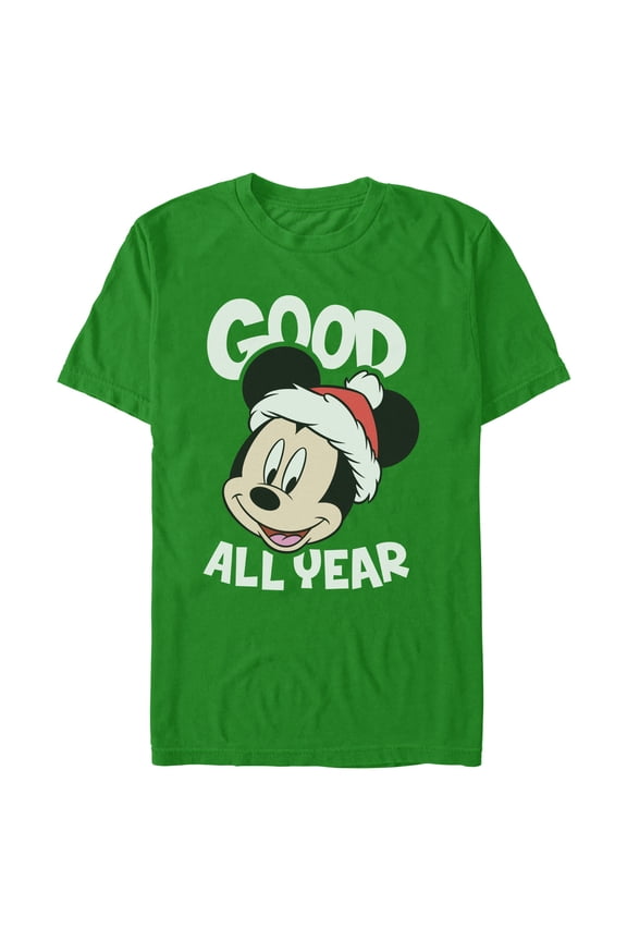 Mens Mickey & Friends Good All Year Happy Face T Shirt
