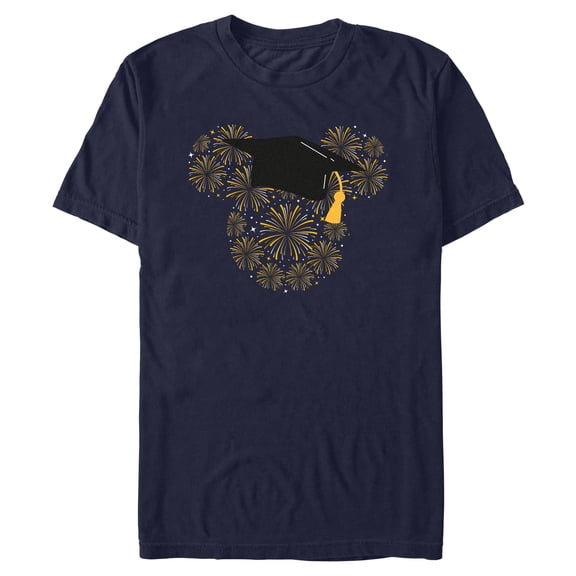 Mens Mickey & Friends Graduated Fireworks Logo T Shirt
