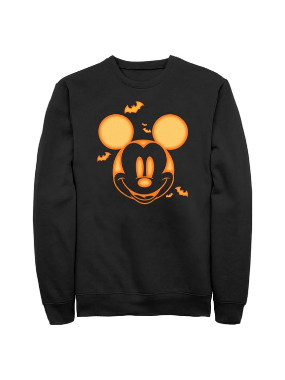 Mens Mickey & Friends Halloween Pumpkin Face Sweatshirt