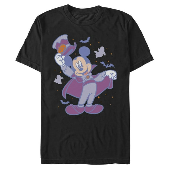 Mens Mickey & Friends Halloween Tipping Hat Cape Costume T Shirt