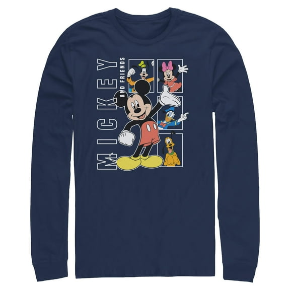 Mens Mickey & Friends Happy Pals Long Sleeve Shirt