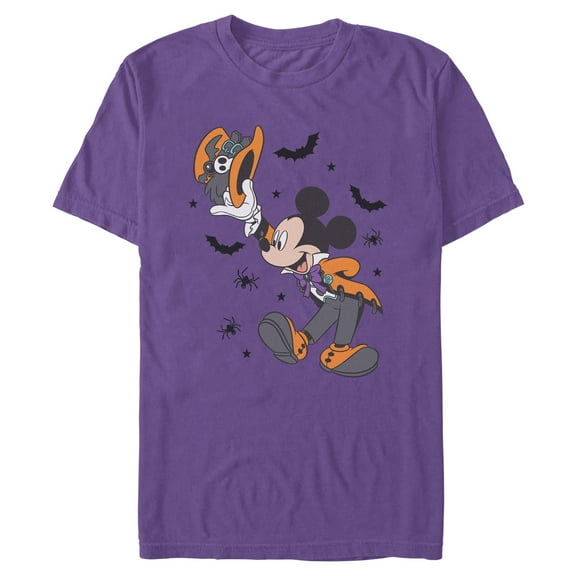 Mens Mickey & Friends Master Outfit Bats and Spiders Hat T Shirt
