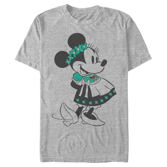 Mens Mickey  Friends Minnie Mouse Oktoberfest Dirndl T-Shirt Medium Athletic Heather