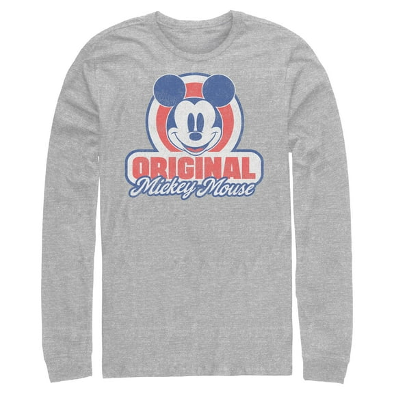 Mens Mickey & Friends Original Retro Logo Long Sleeve Shirt