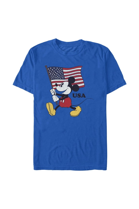 Mens Mickey & Friends Patriotic USA Flag T Shirt