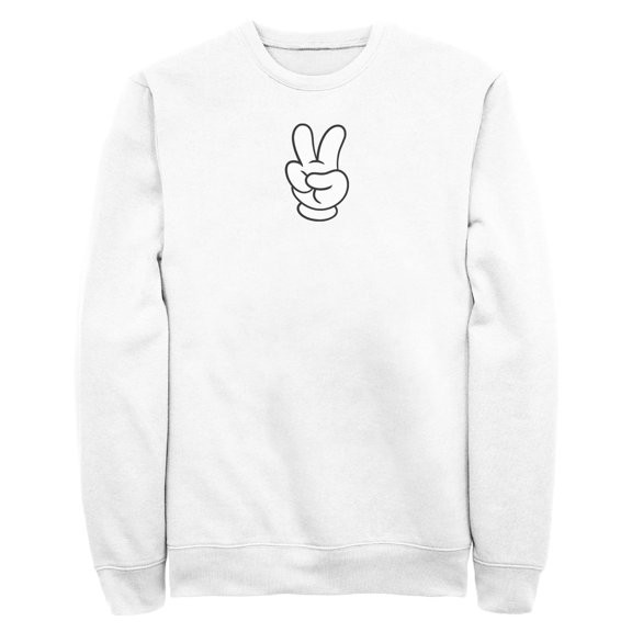 Mens Mickey & Friends Peace Sign Gloves Sweatshirt
