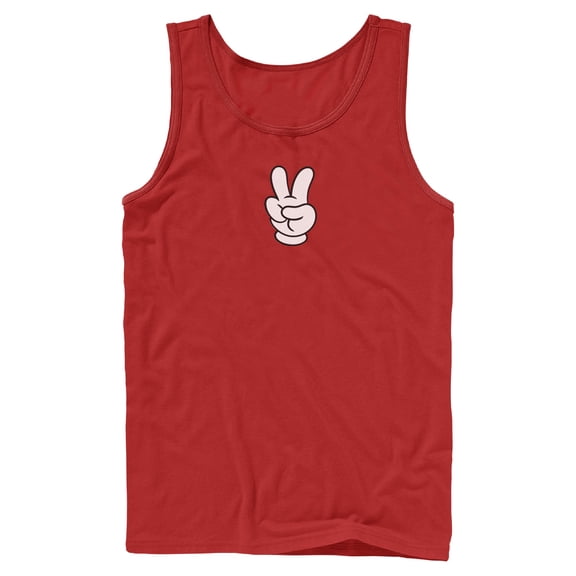Mens Mickey & Friends Peace Sign Gloves Tank Top