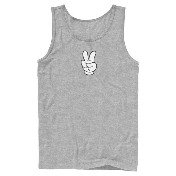 Mens Mickey & Friends Peace Sign Gloves Tank Top