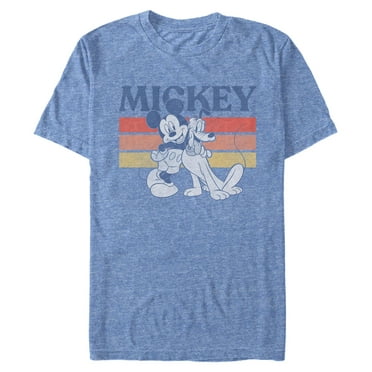 Mens Mickey & Friends Retro Pluto and Mickey Mouse T Shirt