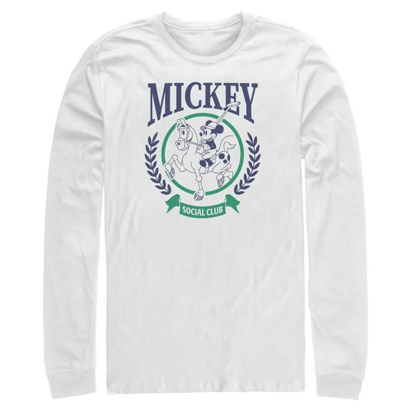Mens Mickey & Friends Social Club Long Sleeve Shirt
