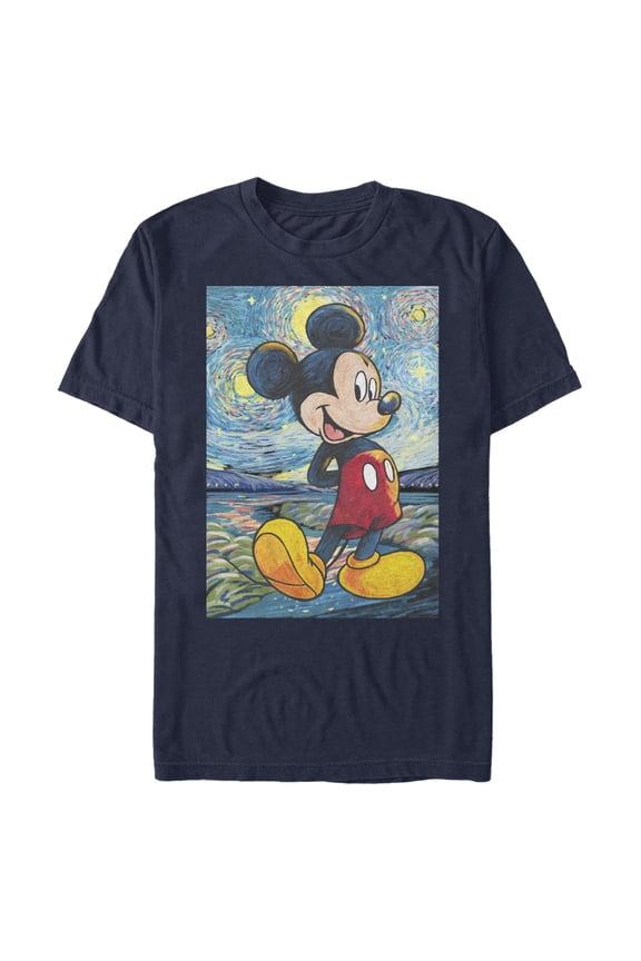 Mens Mickey & Friends Starry Paint Mickey T Shirt