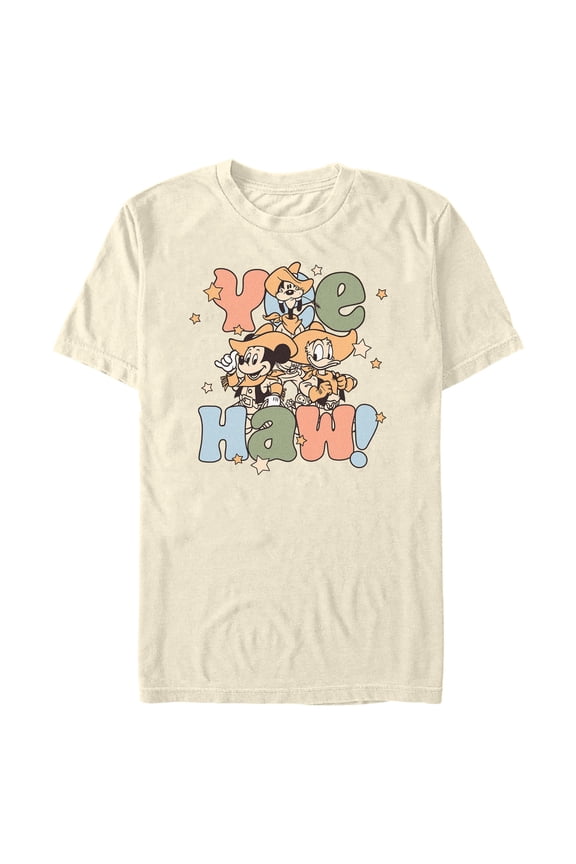 Mens Mickey & Friends Yeehaw Crew T Shirt