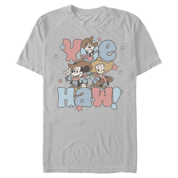Mens Mickey & Friends Yeehaw Trio T Shirt