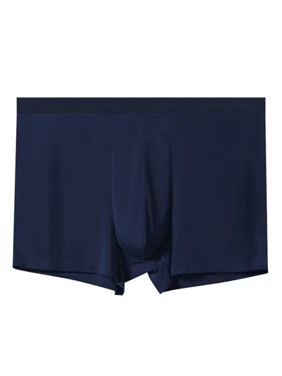 Mens Middle Rise Quick Dry Boxers Briefs with Breathable Ice Silk Fabric U Pouches Underwear Shorts for Gym or Home Wear