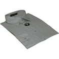 thumbnail image 1 of Mens Milani dress shirt soft cotton Blend easy wash business long sleeves Gray, 1 of 6