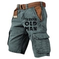 thumbnail image 1 of Mens Military Cargo Shorts Multi Pockets Twill Elastic Waistband Shorts Pants Drawstring Ripstop Straight Leg Cargo Shorts Summer Work Hiking Casual Outdoor Athletic Bottom,Green L, 1 of 2