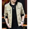thumbnail image 1 of Mens Military Style Casual Jacket with Zipper Design, 1 of 5