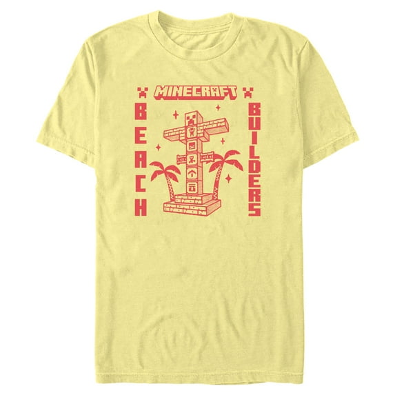 Mens Minecraft Beach Builders Monocolor T Shirt