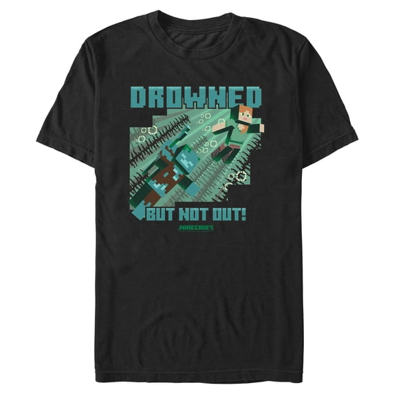 Mens Minecraft Drowned But Not Out T Shirt