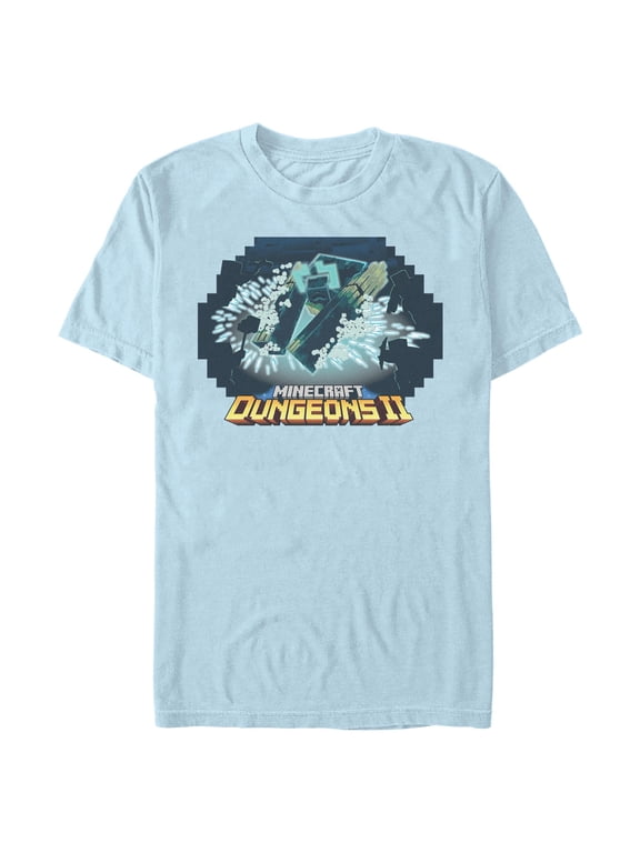 Mens Minecraft Dungeons 2 Twisted Warden Boss Souls Attack T Shirt