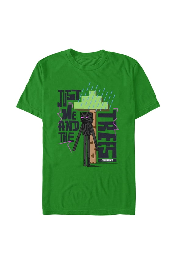 Mens Minecraft Enderman And The Trees T Shirt