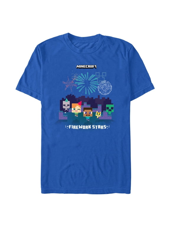 Mens Minecraft Firework Stars T Shirt