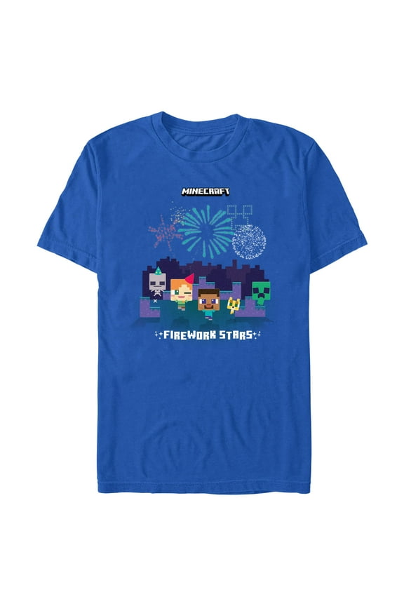 Mens Minecraft Firework Stars T Shirt