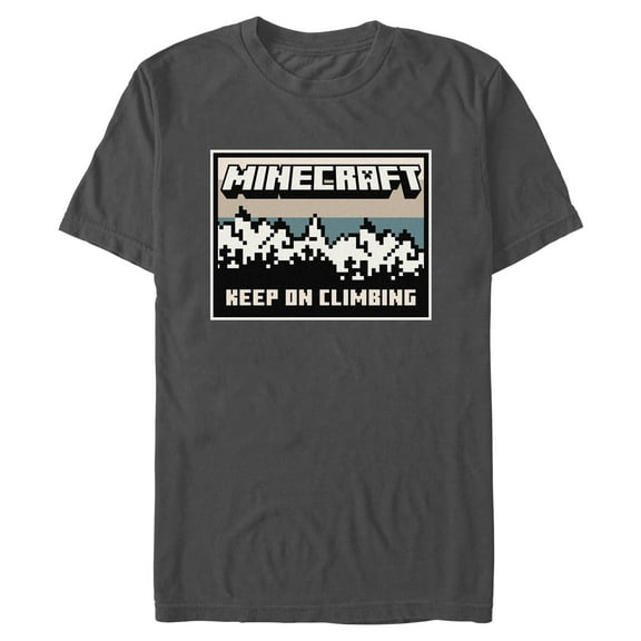 Mens Minecraft Mountain Keep On Climbing T Shirt